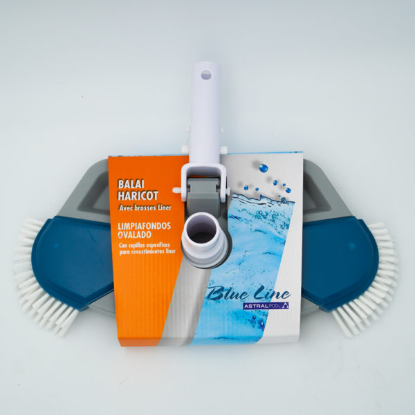 BLUE LINE - Balai haricot avec brosses piscines liner