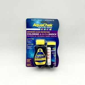 AQUACHEK – Chlore 4 en 1 + Shock – Test pour piscine