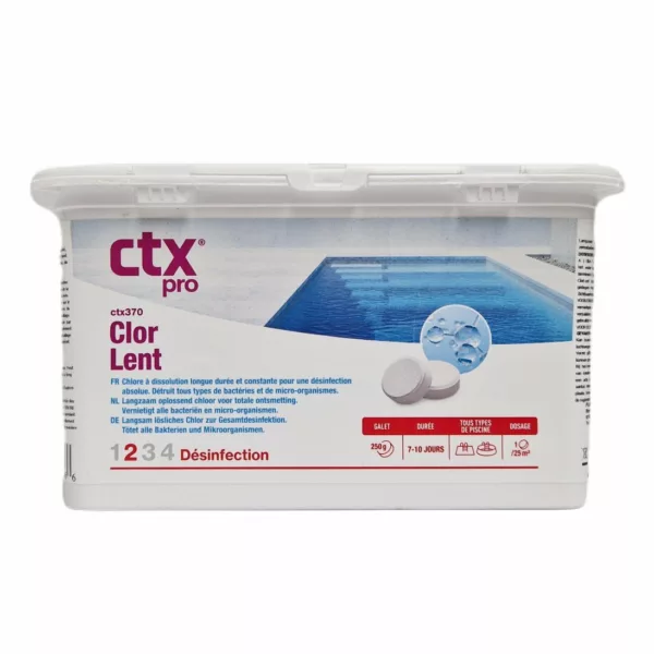 CTX 370 - ClorLent 250g 1Kg - Galets de Chlore piscines