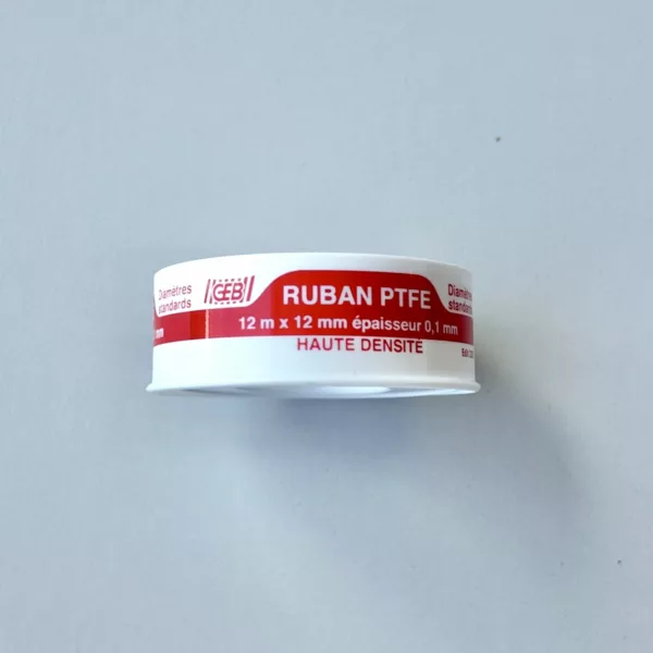 GEB – Ruban PTFE Haute Densité 12 m x 12 mm - Image 2